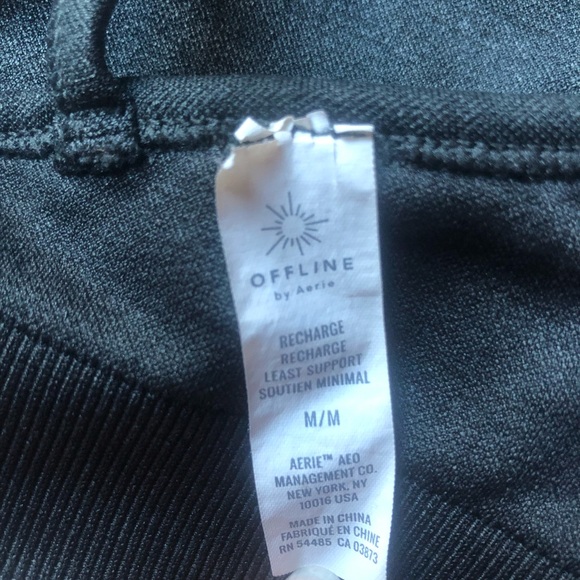 ❤️Aerie Offline Charcoal Grey Bralette Crisscross Back Size M - Picture 6 of 6